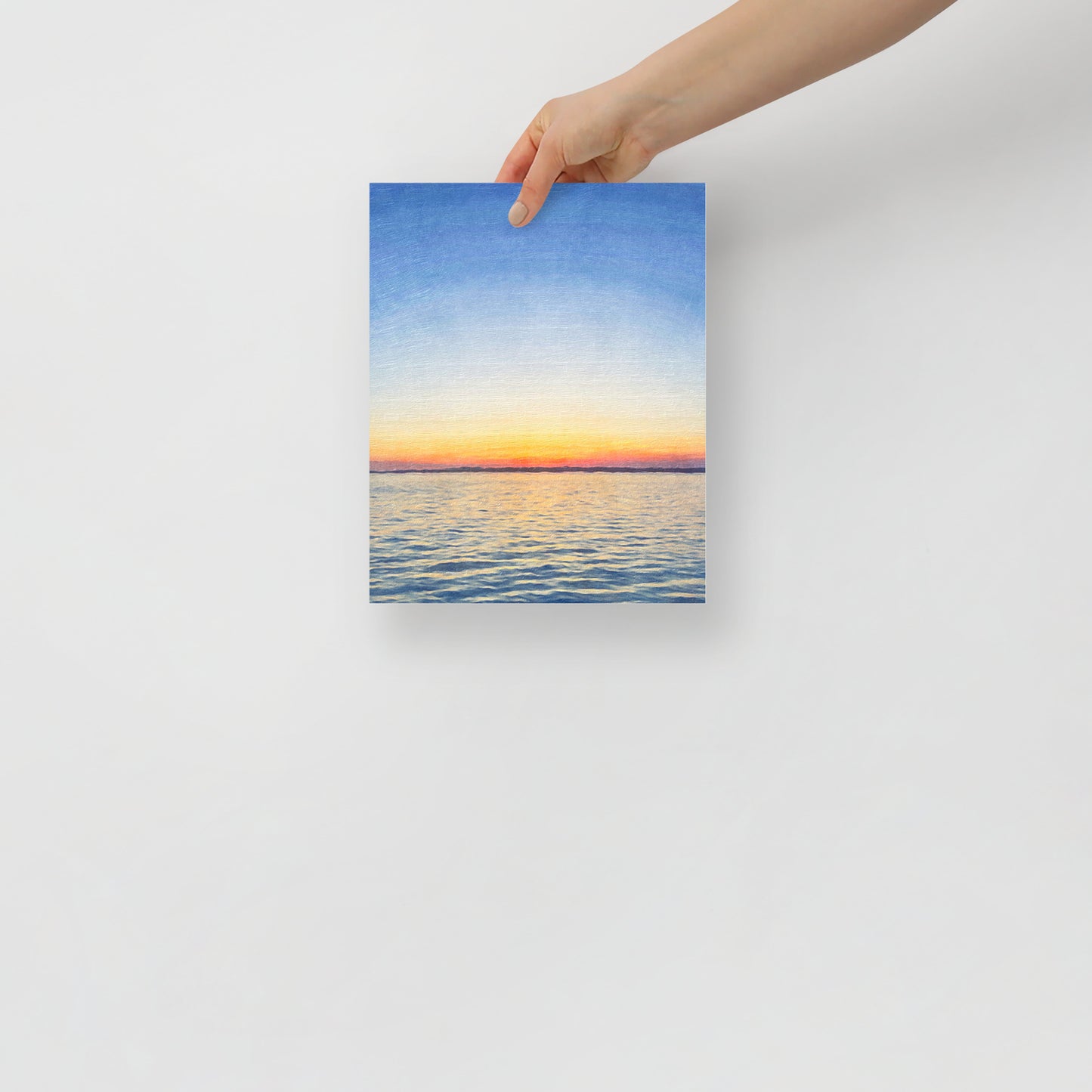Hilton Head Island sunset print, A Horizon on Fire, bringing vibrant coastal decor to a modern office setting.