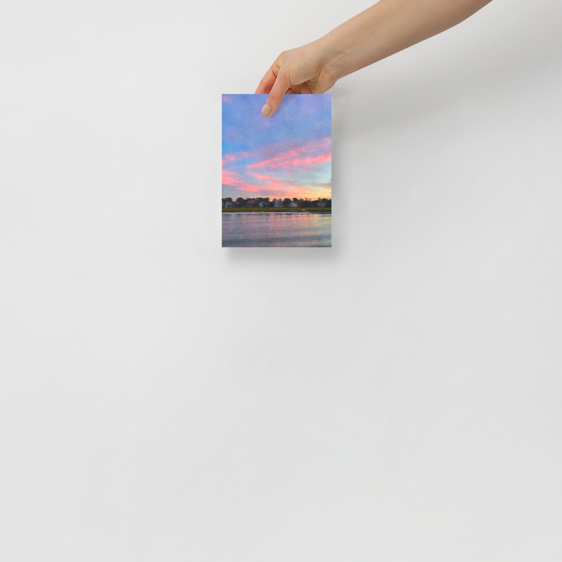 Hilton Head Island marshland print, A Quiet Flood, adding calm and natural elegance to modern coastal bedroom decor.