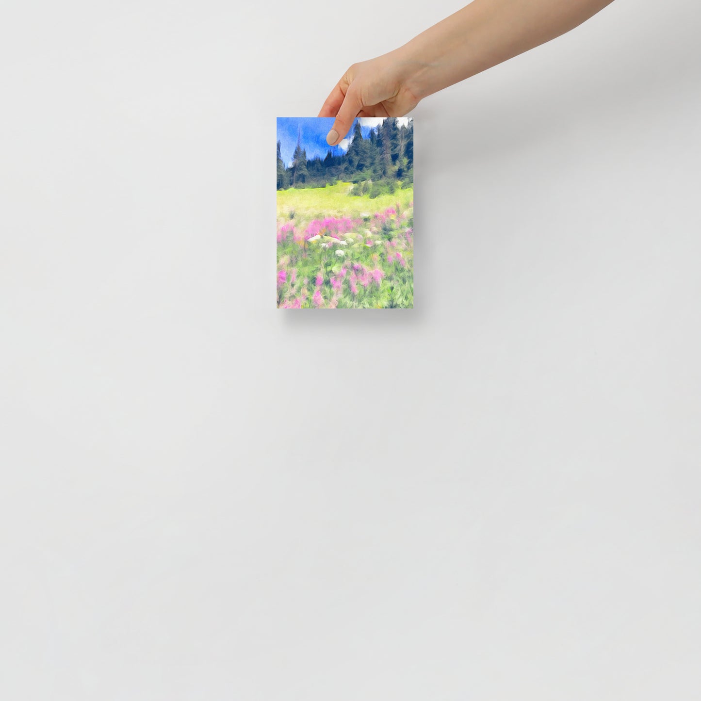 Framed Colorado wildflower landscape print, And the Earth, She Still Found Places to Bloom, for cozy home or office with nature-inspired decor.