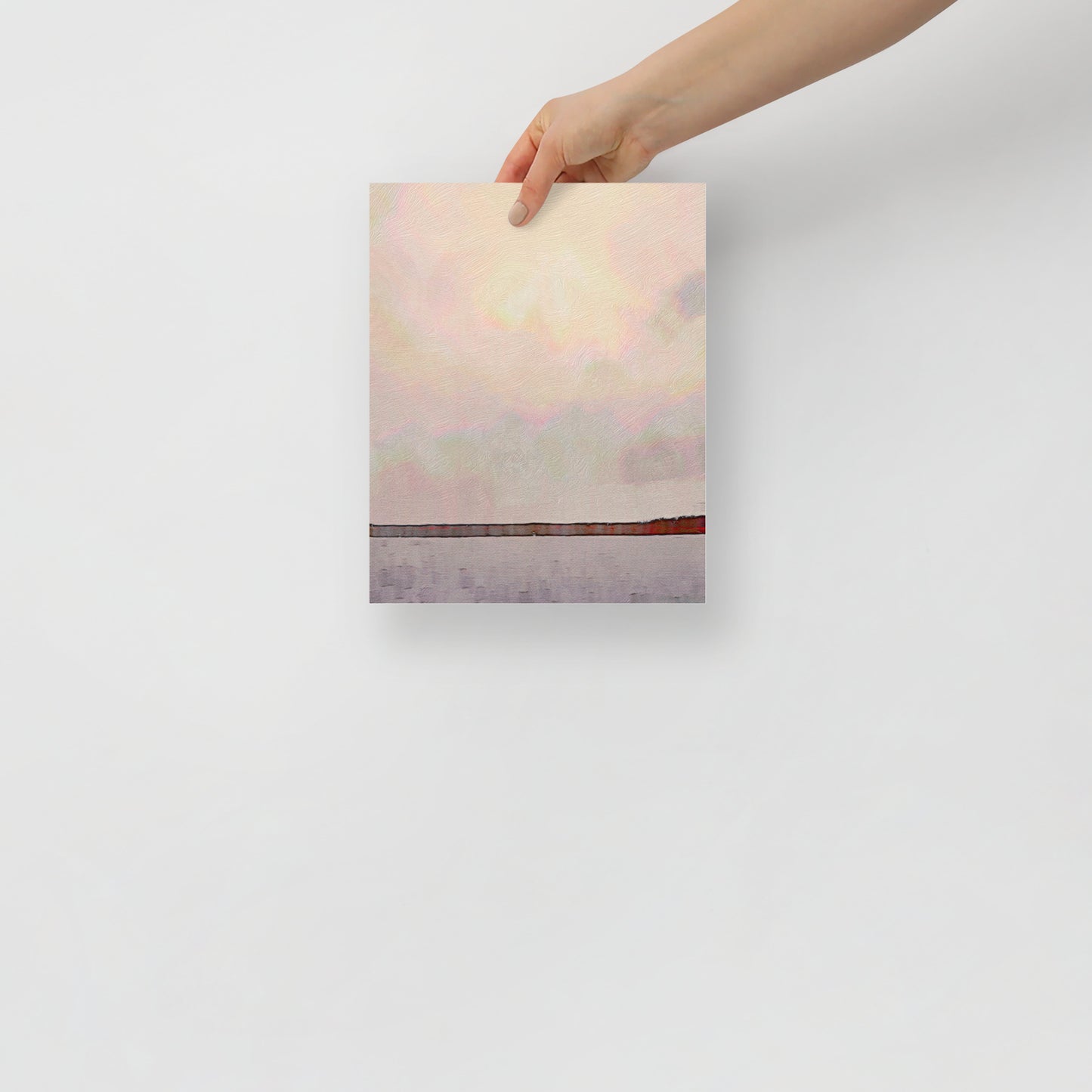 Hilton Head Island sunset art print, Another Horizon on Fire, adding warmth and energy to a modern bedroom setting.