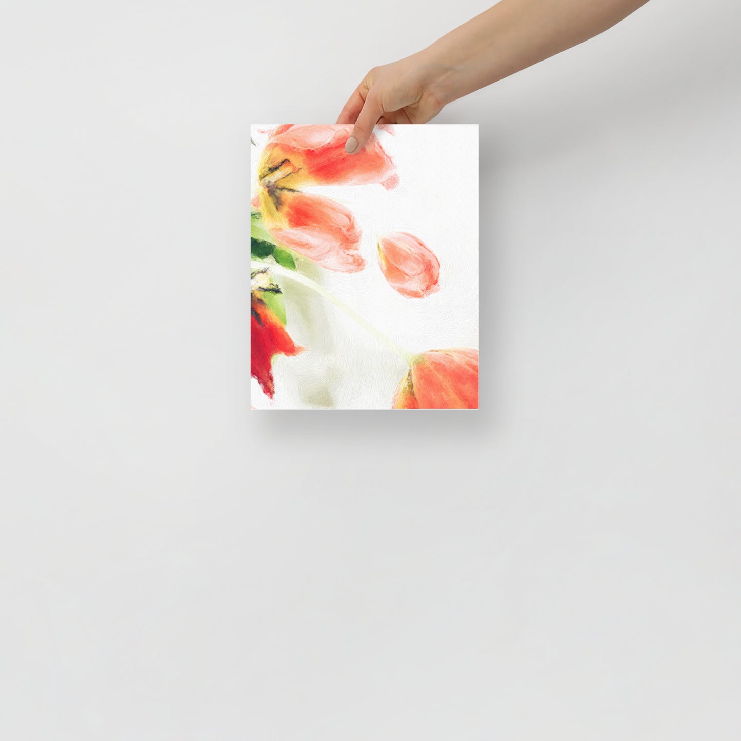 Between Bloom and Fade floral art print for minimalist bedroom setting.