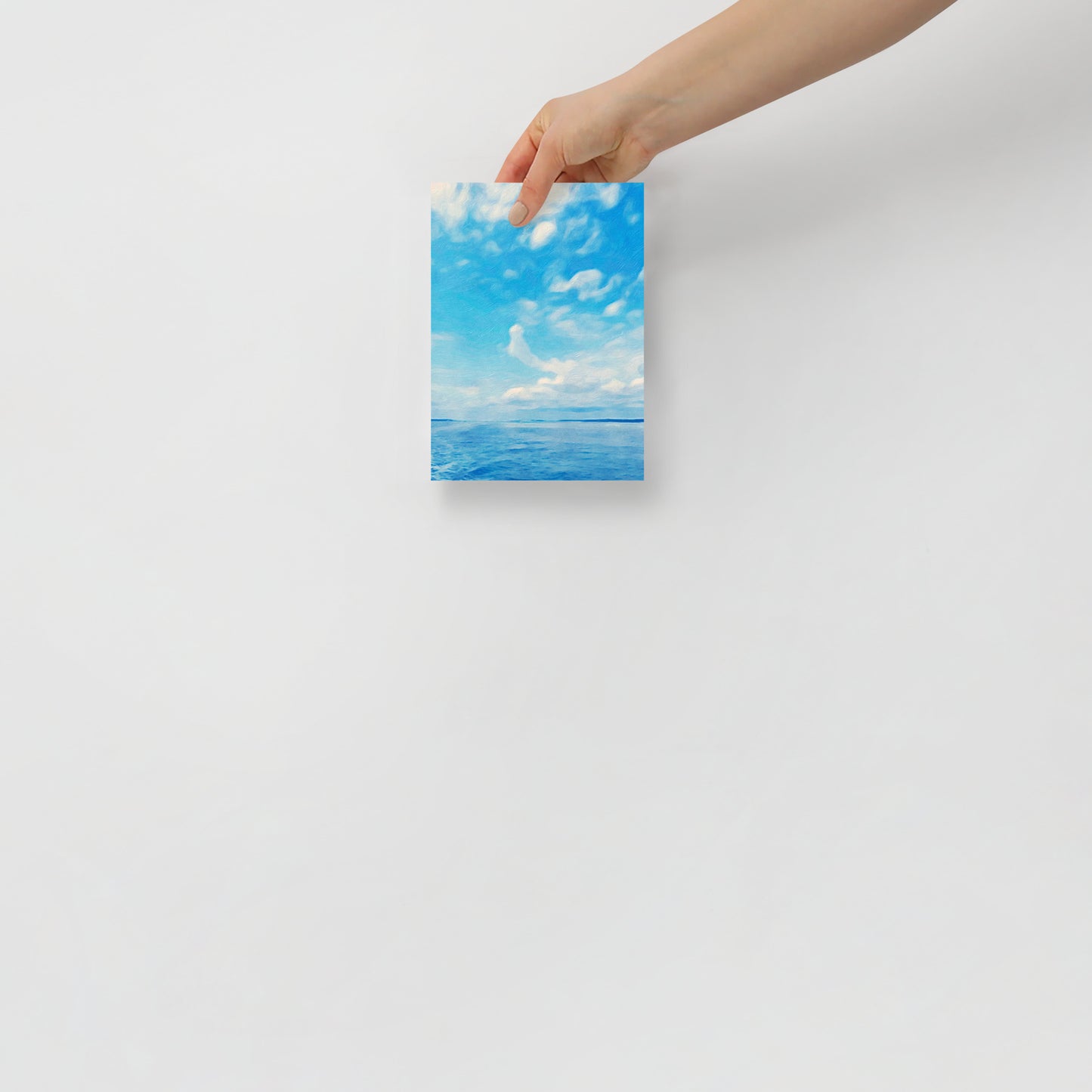 Cloud Study 2 abstract sky print with gentle cloud tones, for a peaceful home office setting and a relaxing aesthetic.
