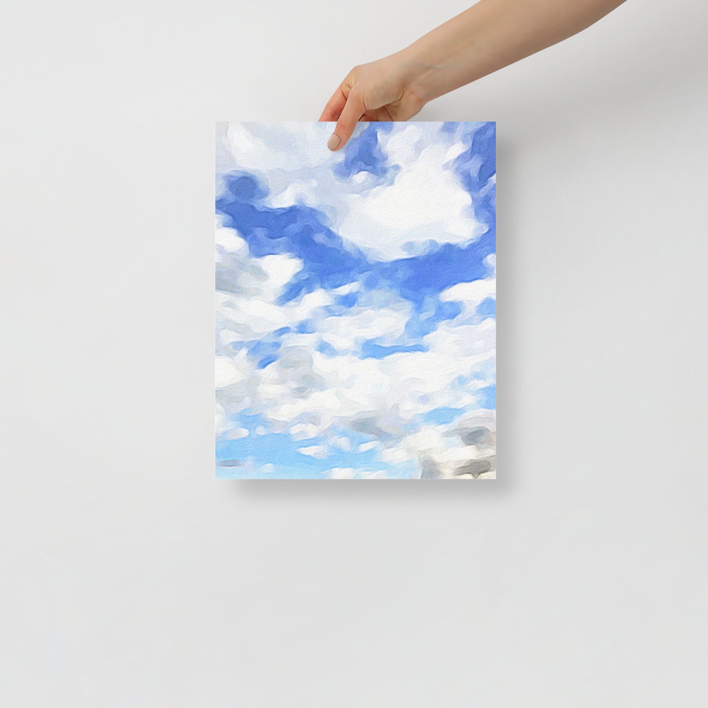 Cloud Study 3 art print with abstract cloud formations over Hilton Head, for serene coastal-inspired living room decor.