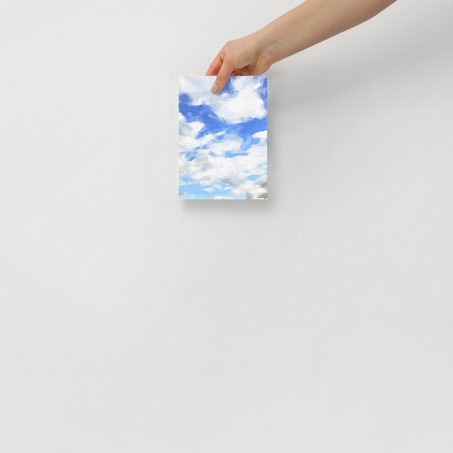 Cloud Study 3 abstract sky art with light cloud textures, for home or office with a calm, open aesthetic.