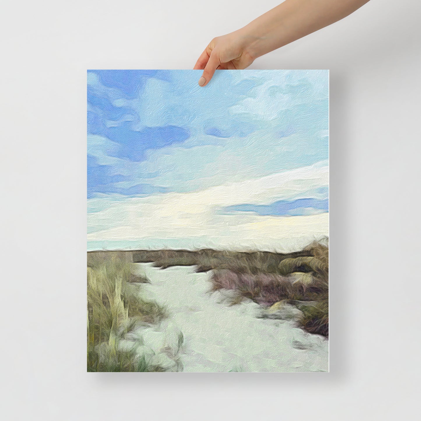 Close-up of Daybreak on Hilton Head print, highlighting gentle morning tones and beach landscape, ideal for calming wall decor.