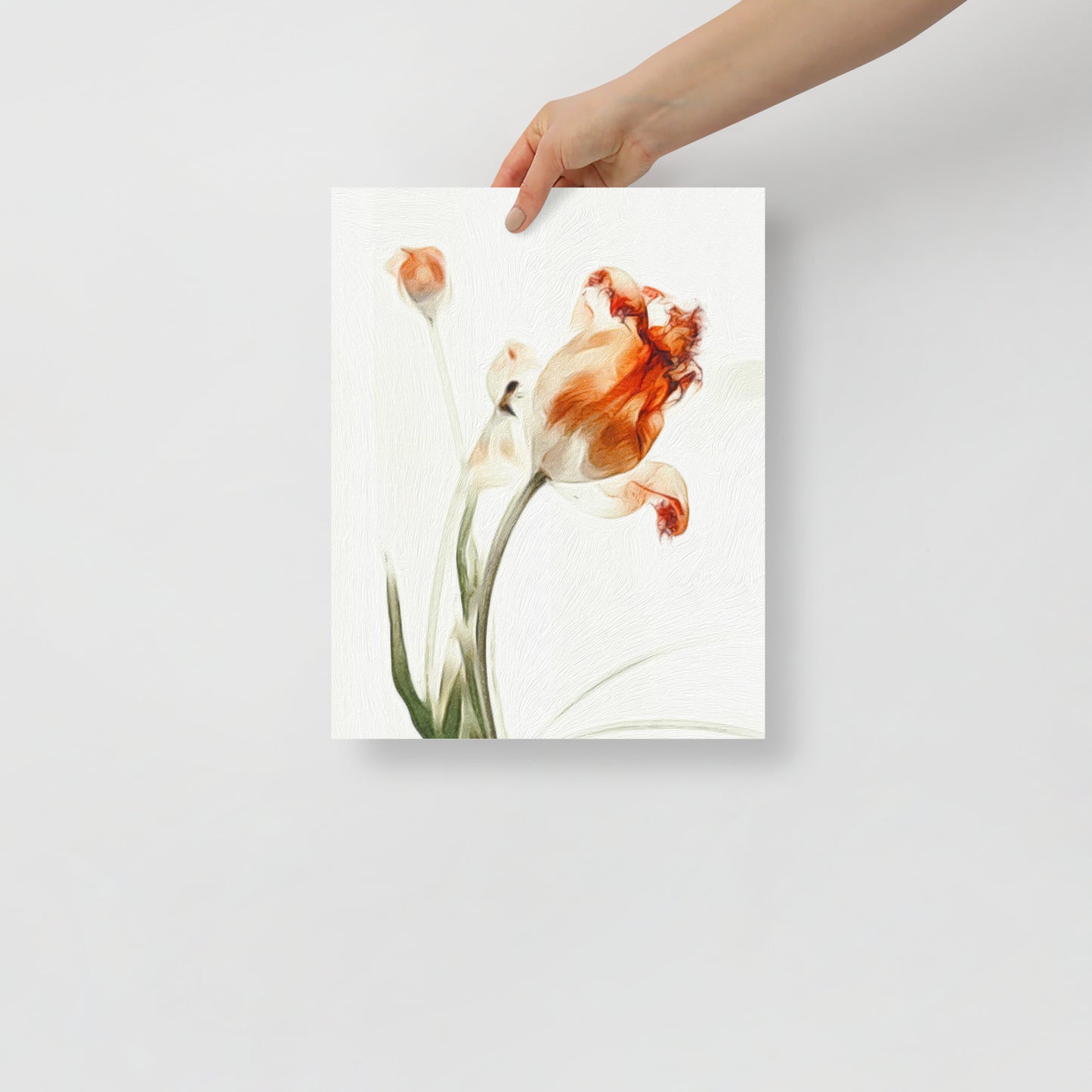 Echoes of a Flower tulip art print for elegant bedroom decor.