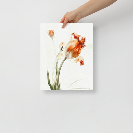 Echoes of a Flower tulip art print for elegant bedroom decor.