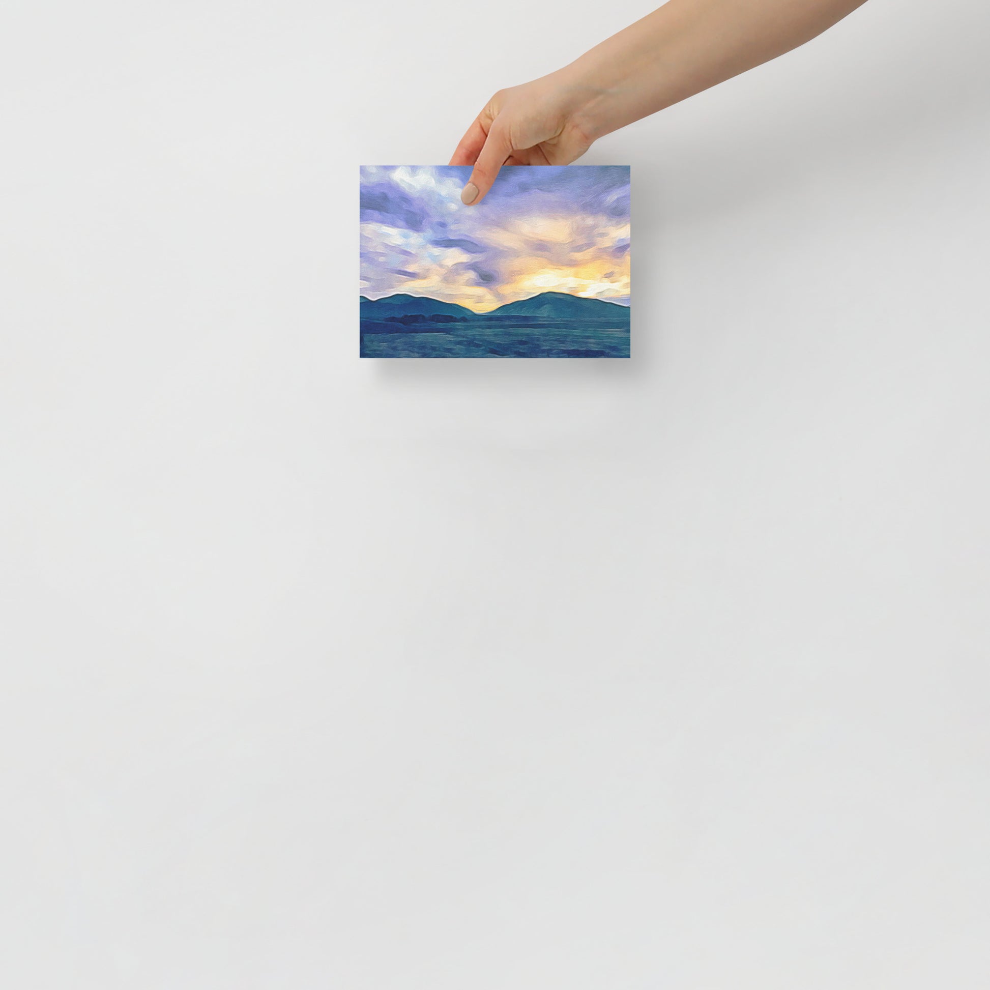 'I Climbed Over Her Stillness Until I was High Enough' mountain landscape art for home or office to add inspiration with Colorado wilderness view.