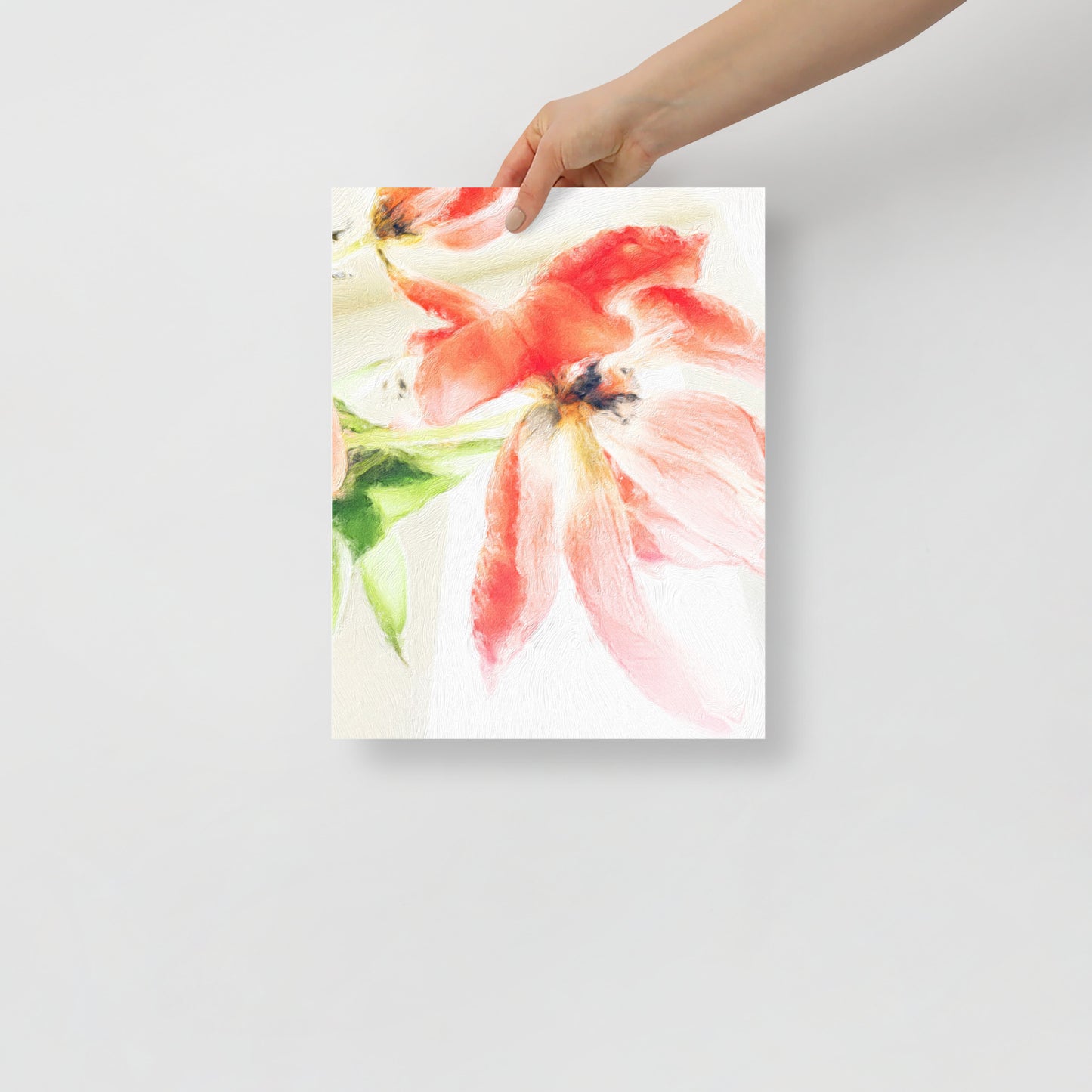 Lingering Beauty tulip art print for romantic bedroom decor with floral accents.