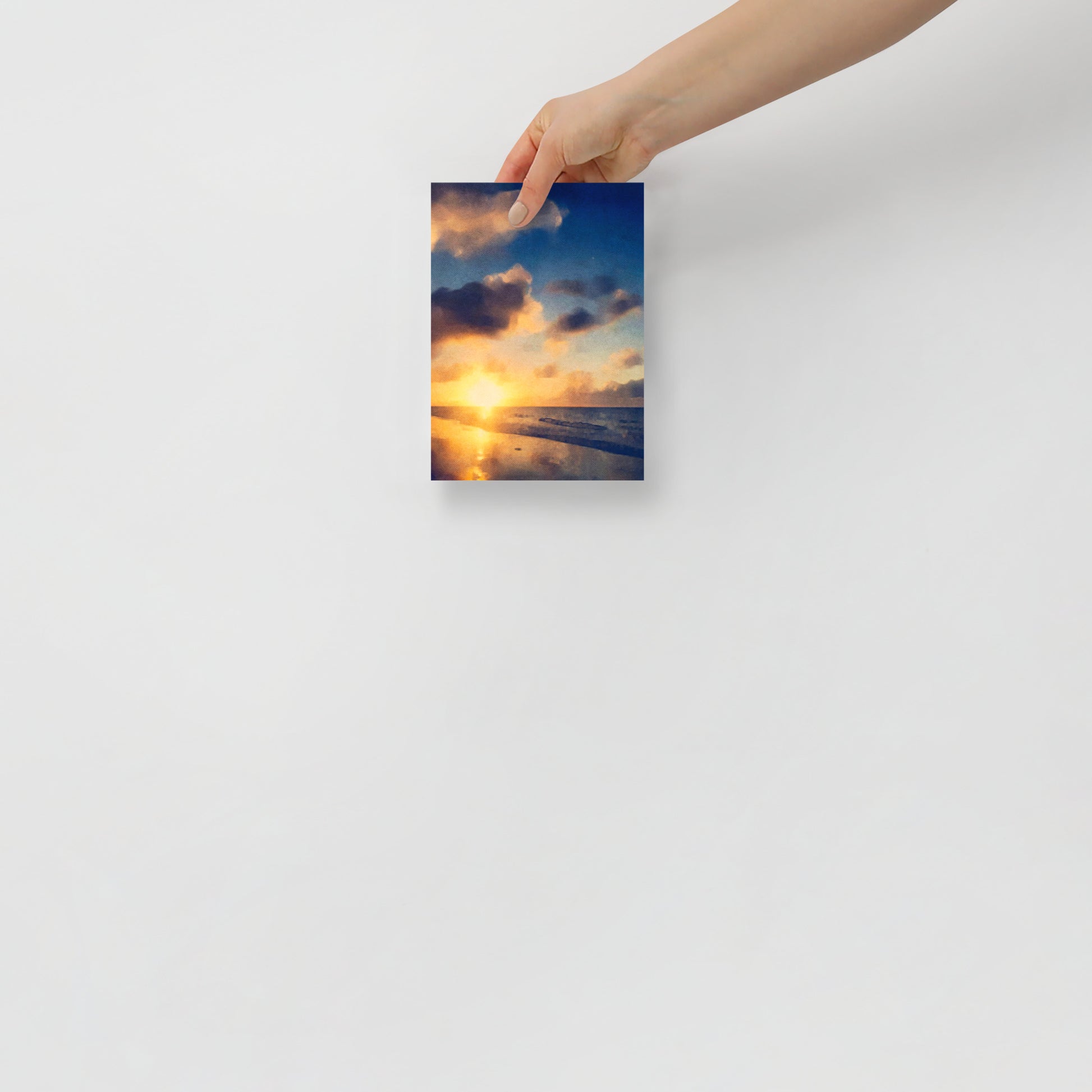 Morning’s Reach coastal landscape print with warm morning light, for nature-inspired home office for a sense of renewal.