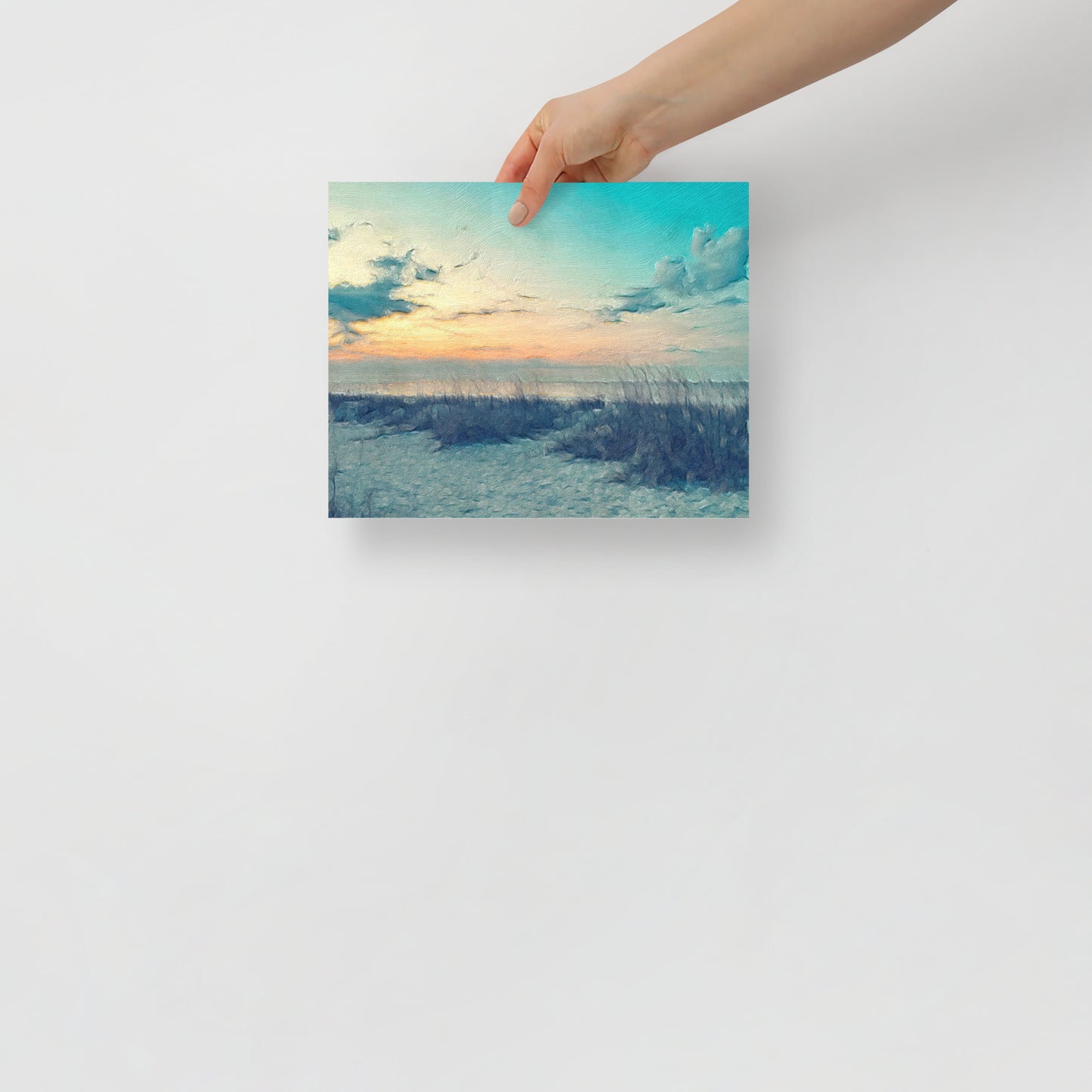 Hilton Head Island sunrise print, The Path to Light, brings uplifting coastal ambiance to bright and airy home decor.